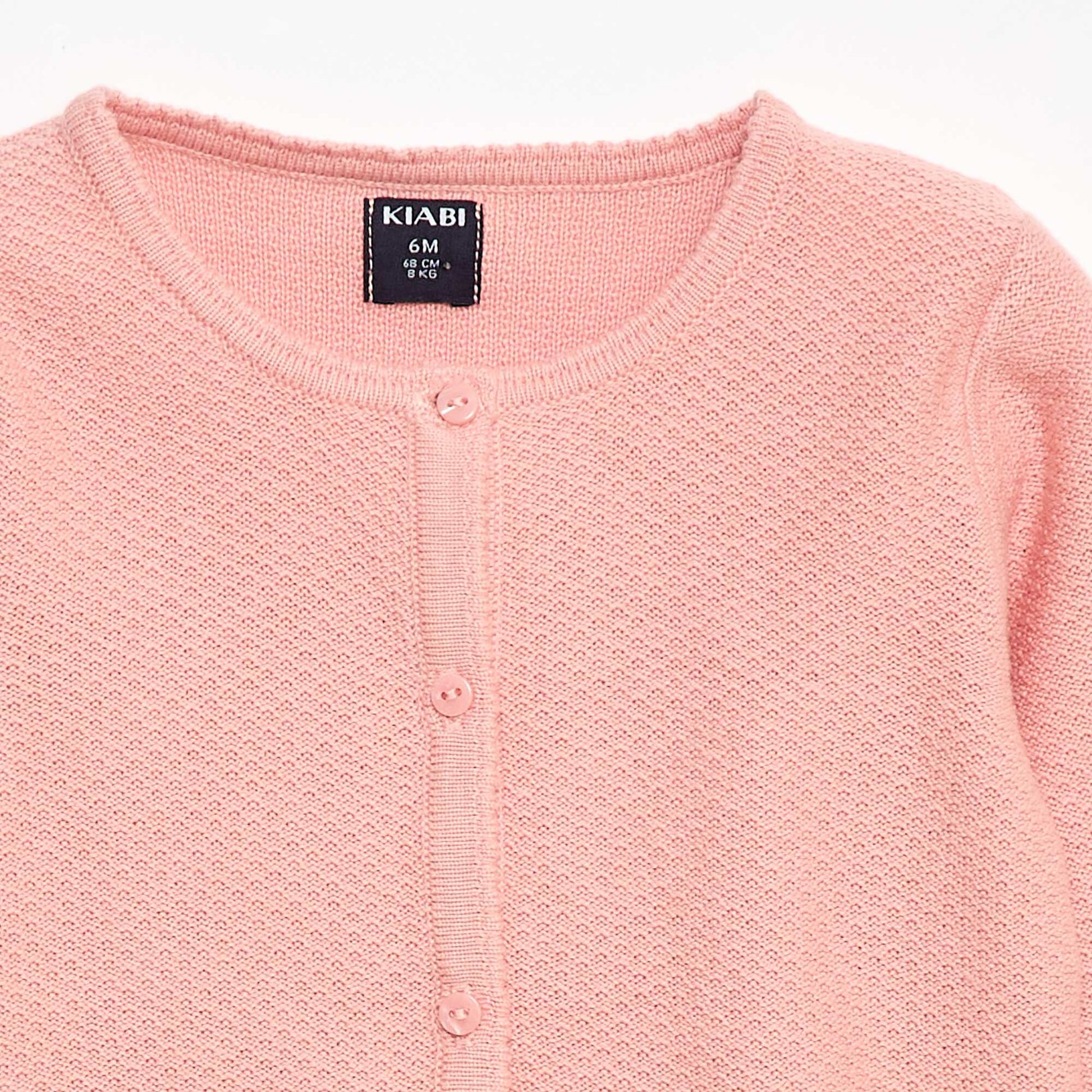 Cárdigan de punto fino liso ROSA