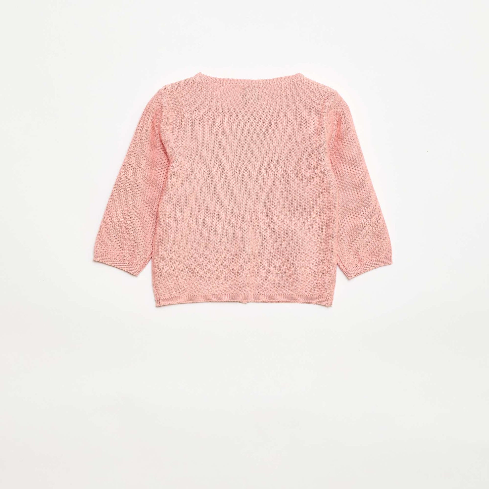 Cárdigan de punto fino liso ROSA