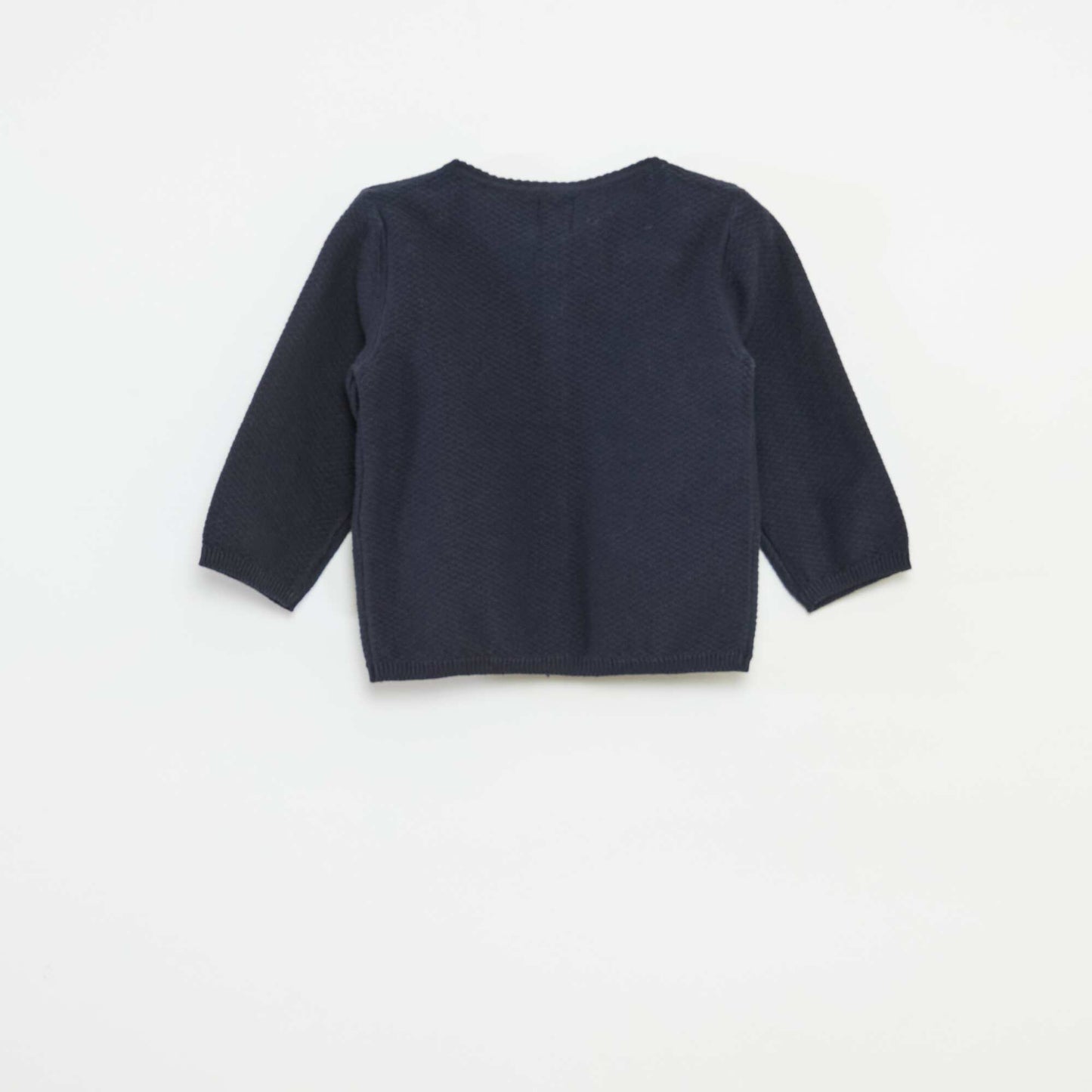 Cárdigan de punto fino liso AZUL
