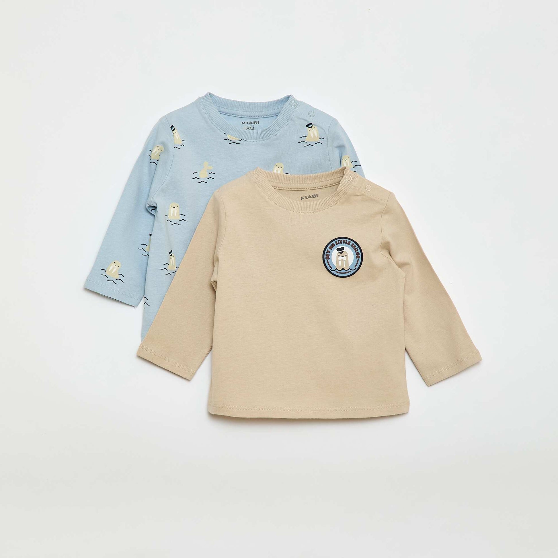 Pack de 2 camisetas de manga corta AZUL