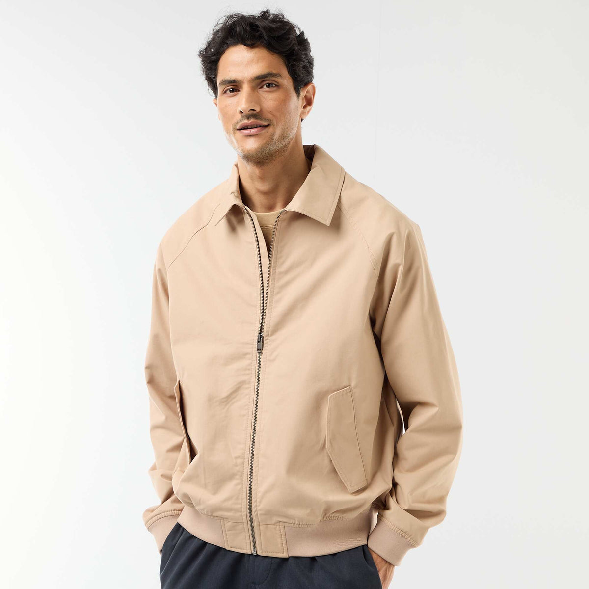 Campera de twill BEIGE