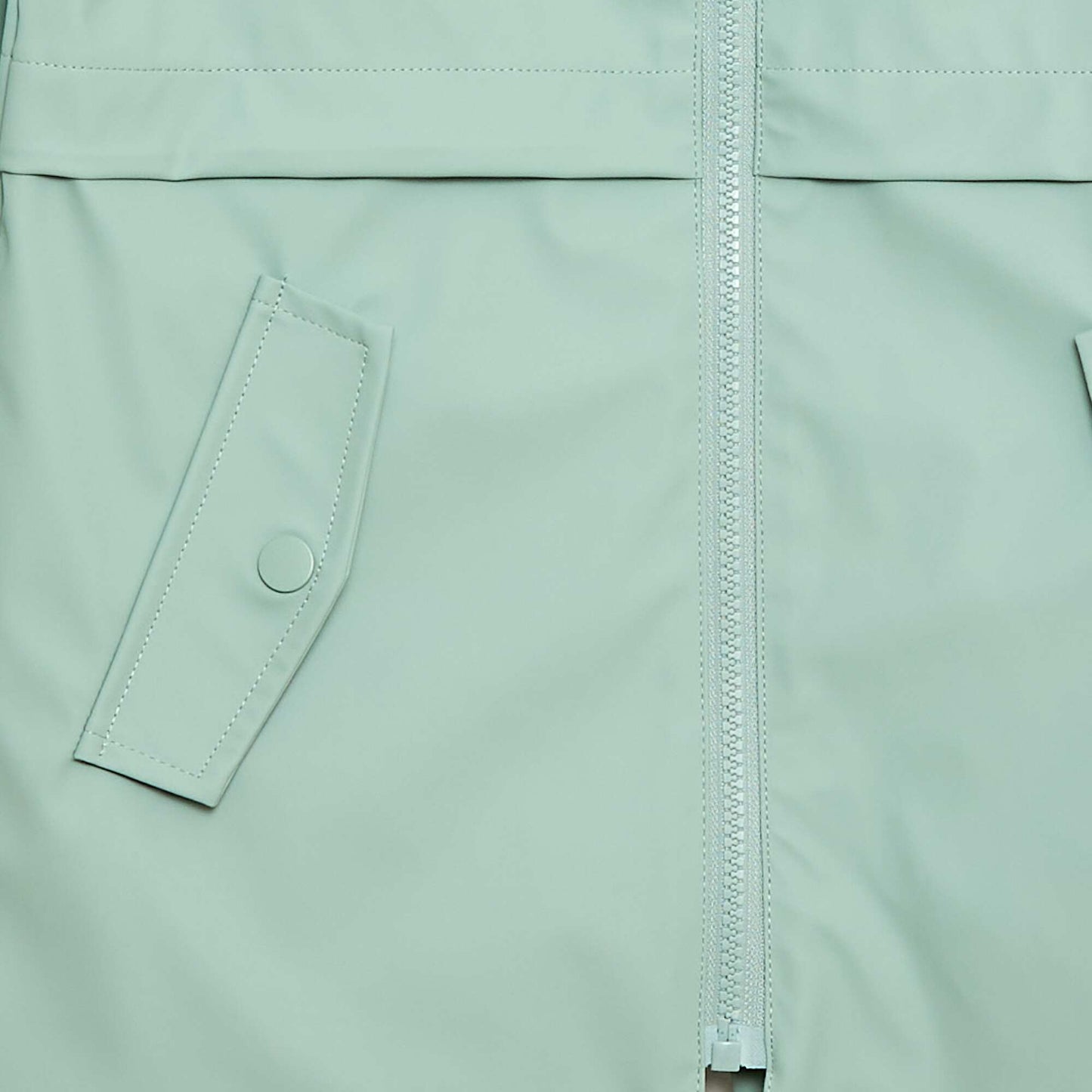 Parka con capucha de goma VERDE