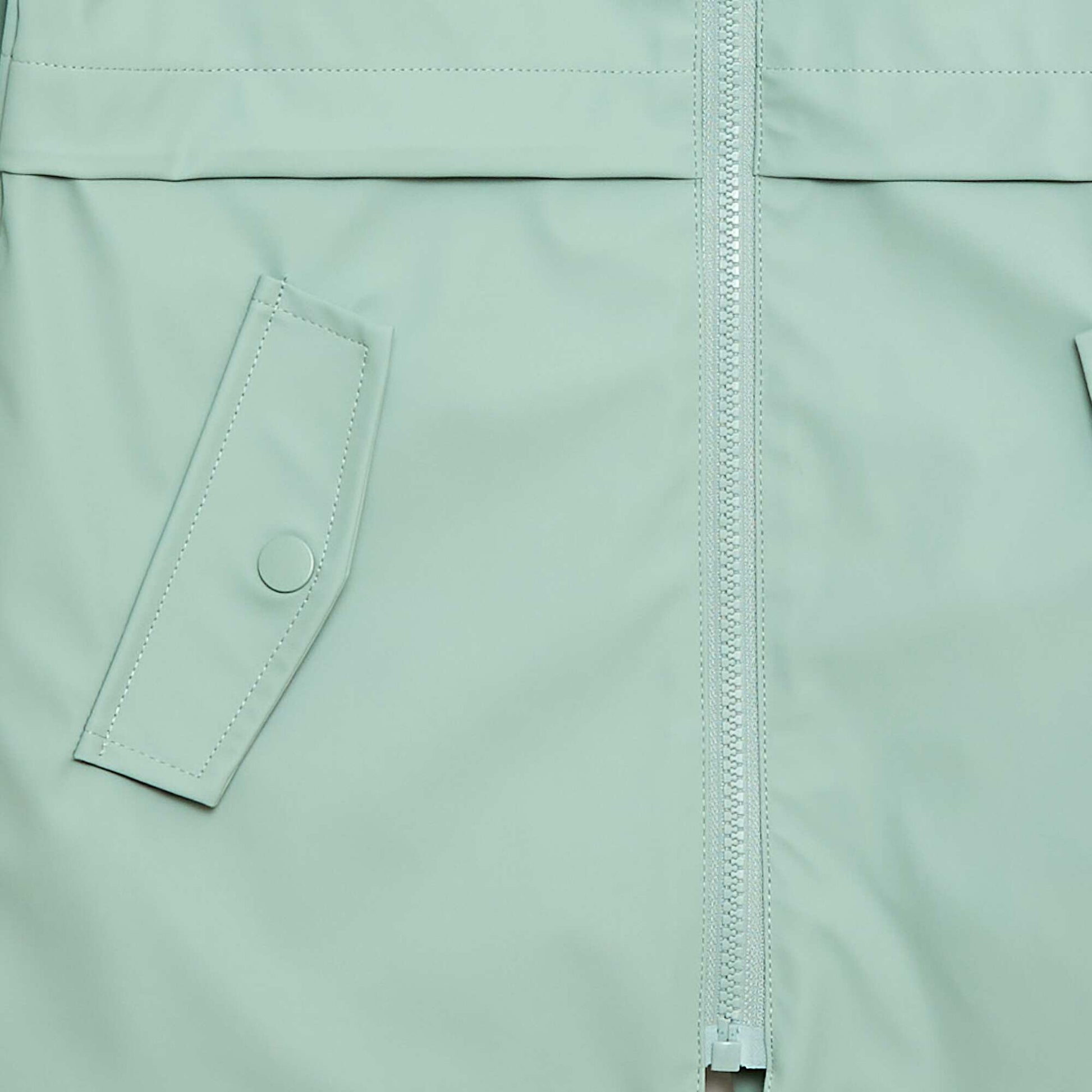 Parka con capucha de goma VERDE