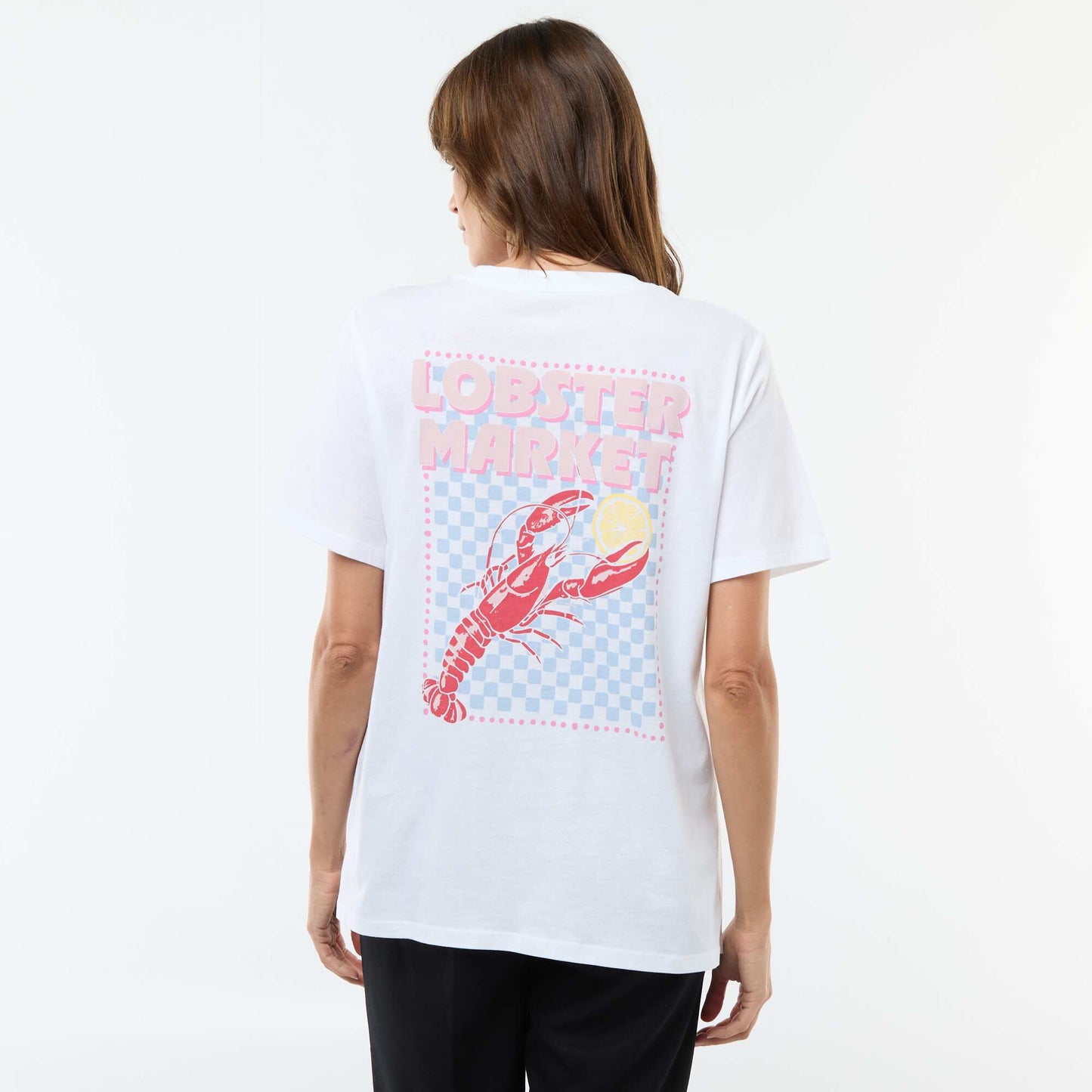 Camiseta de lactancia estampada de manga corta BLANCO