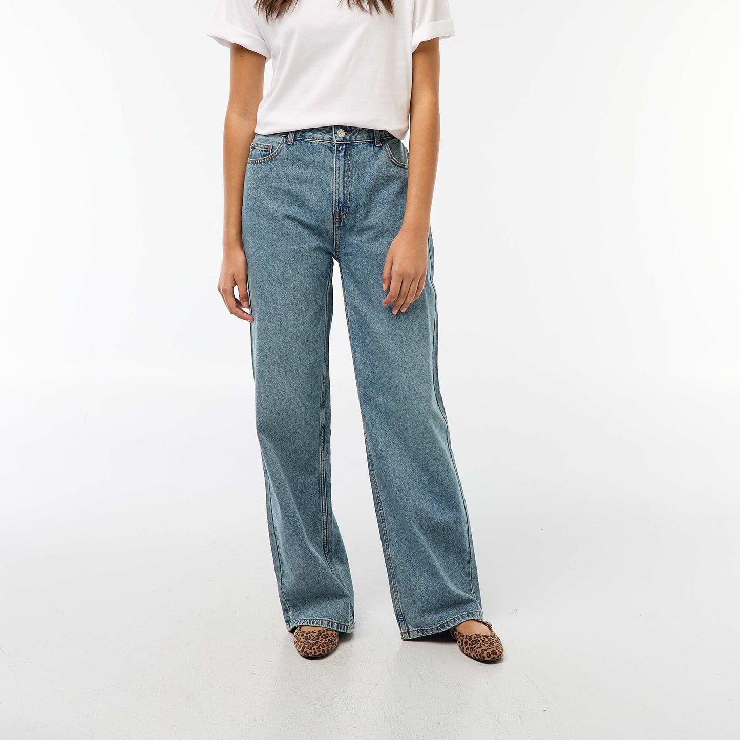 Pantalón baggy de tiro bajo AZUL