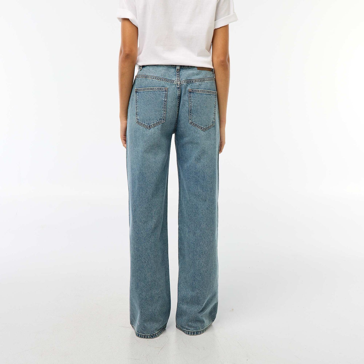 Pantalón baggy de tiro bajo AZUL