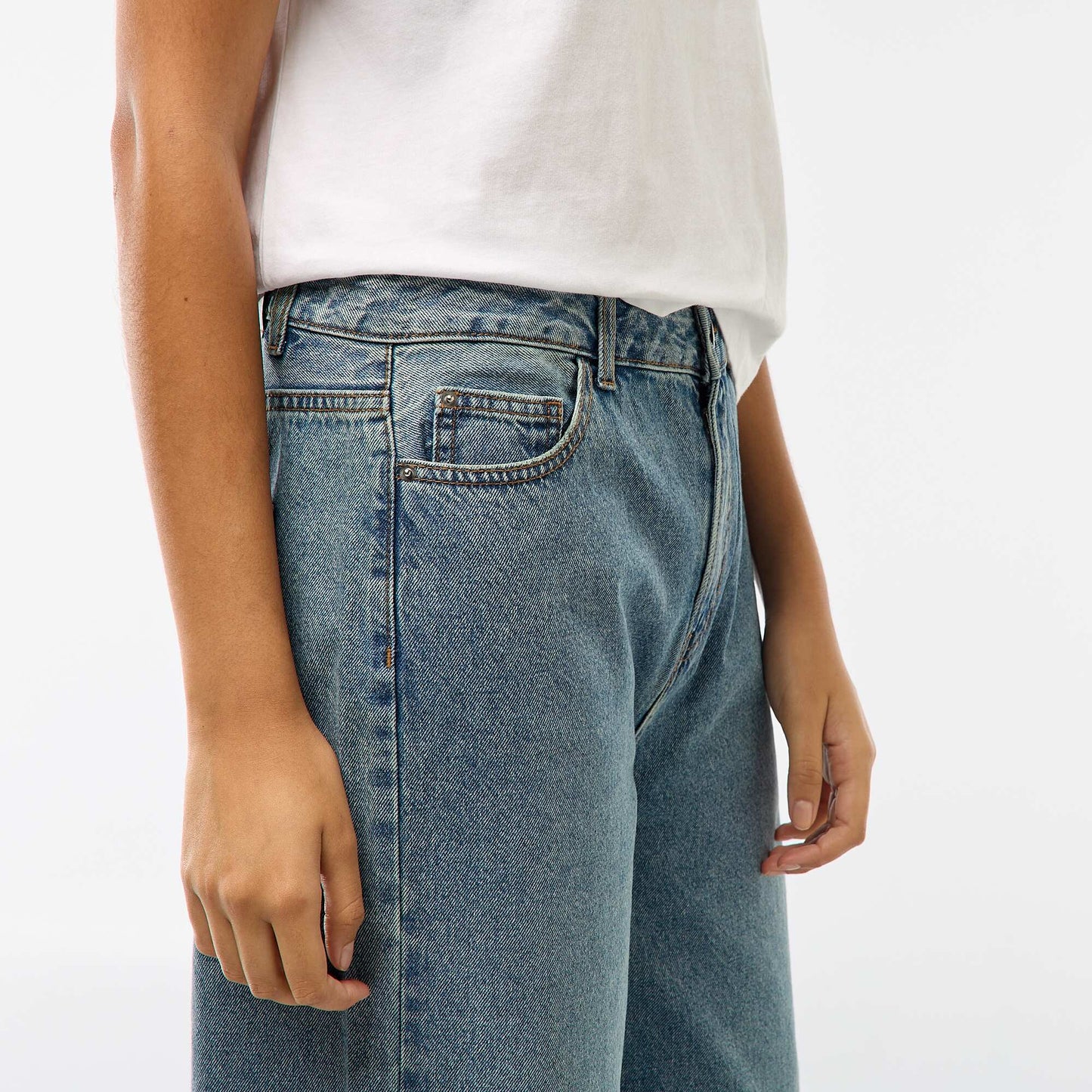 Pantalón baggy de tiro bajo AZUL