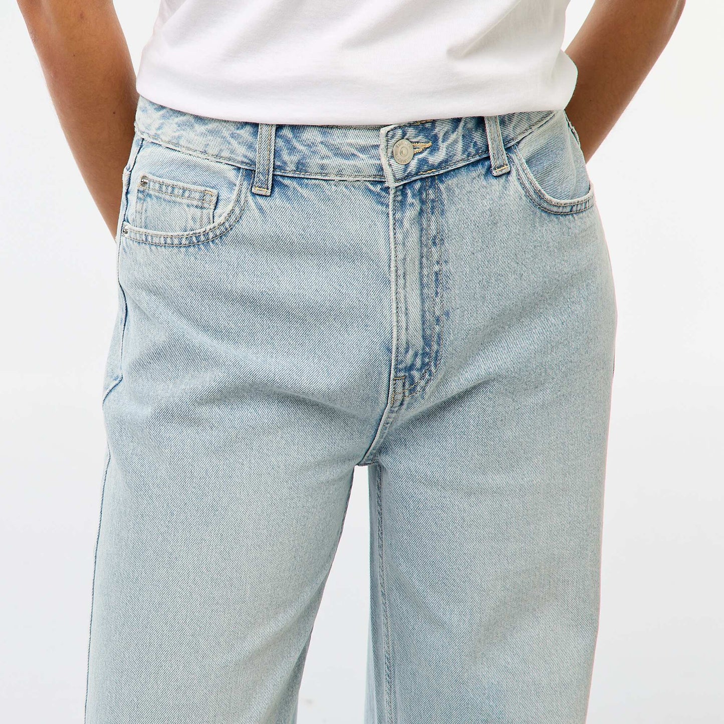 Pantalón baggy de talle bajo AZUL