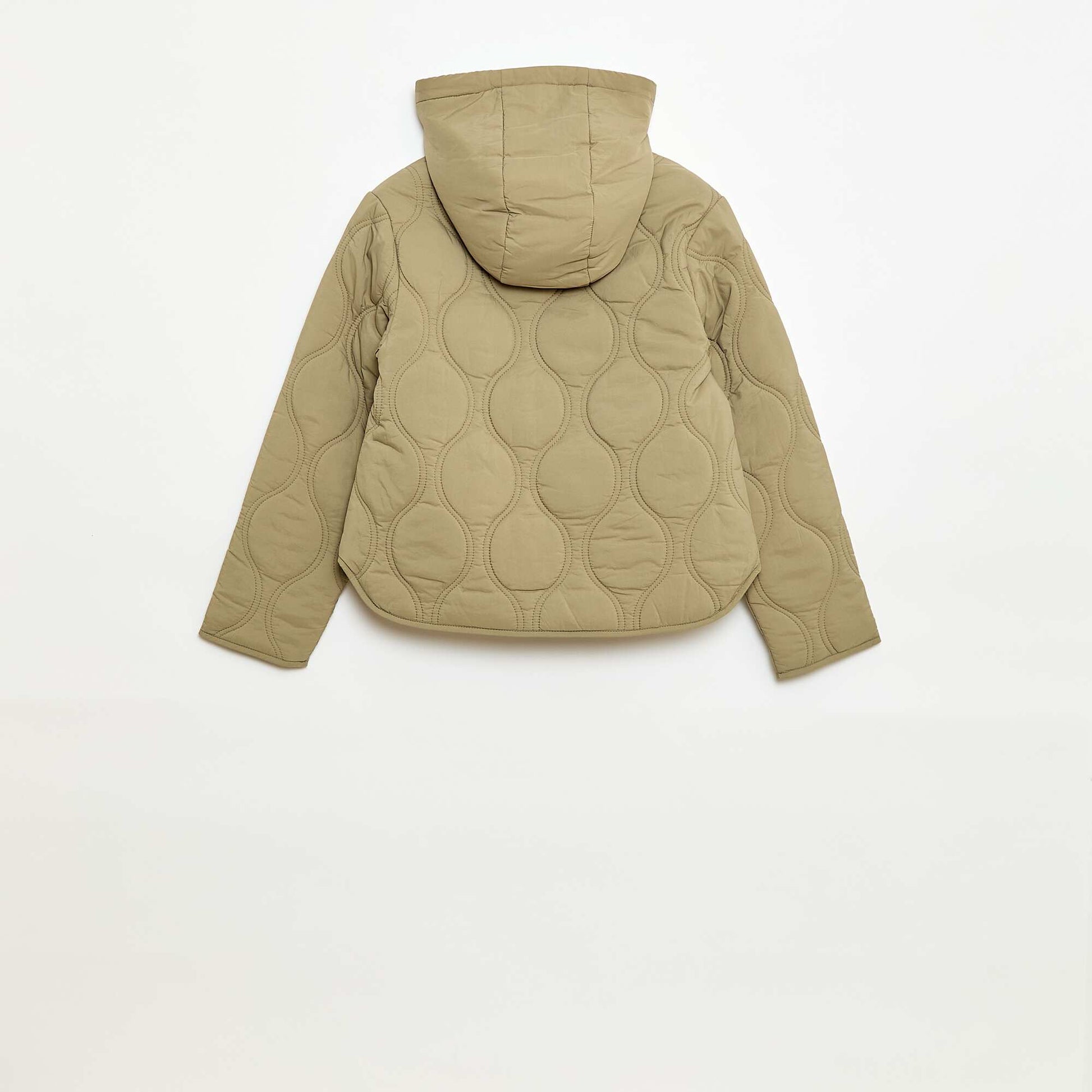 Campera acolchada con capucha VERDE