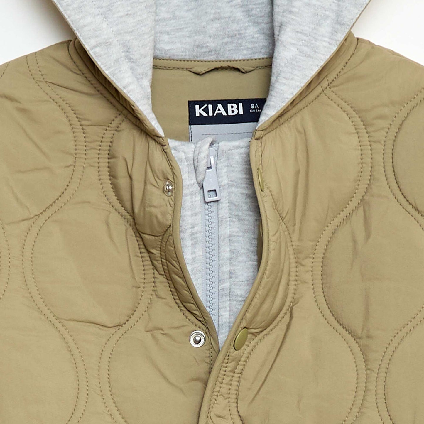 Campera acolchada con capucha VERDE