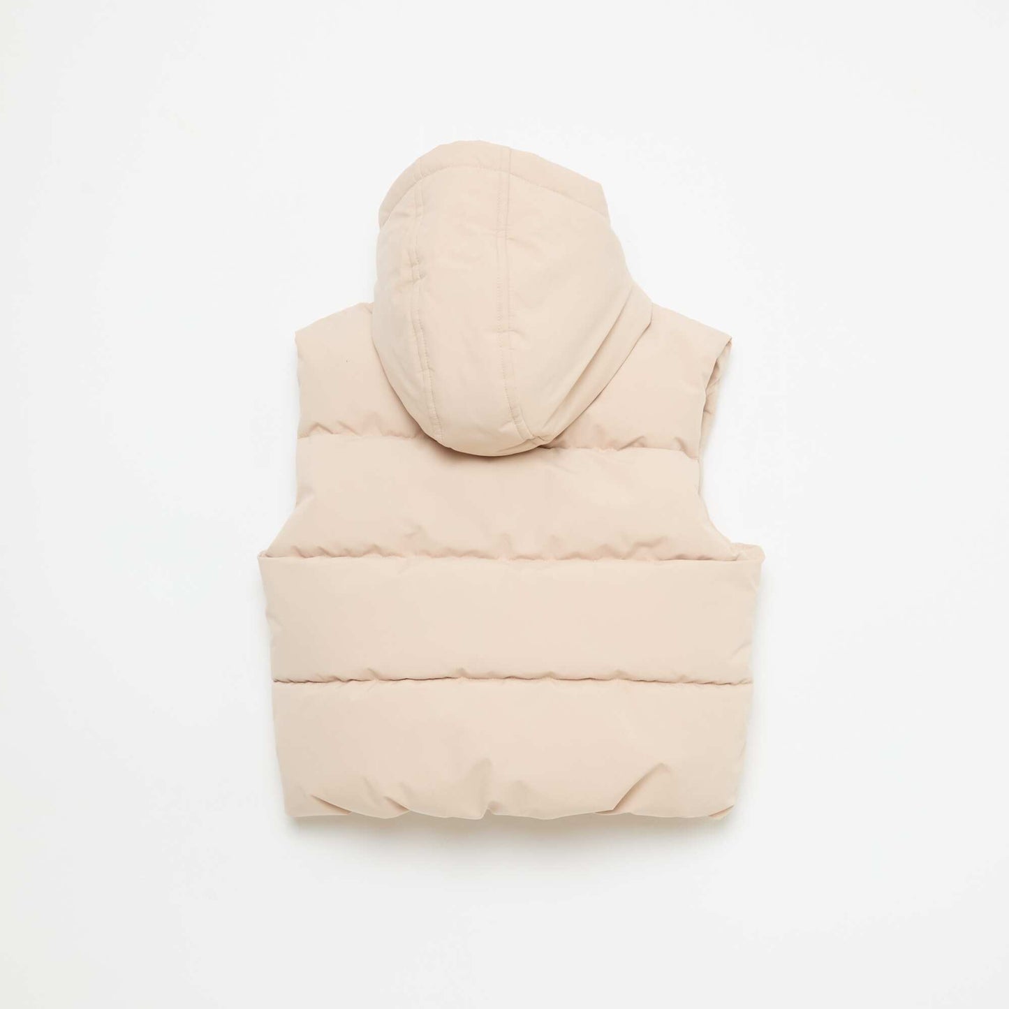 Chaleco acolchado sin mangas BEIGE