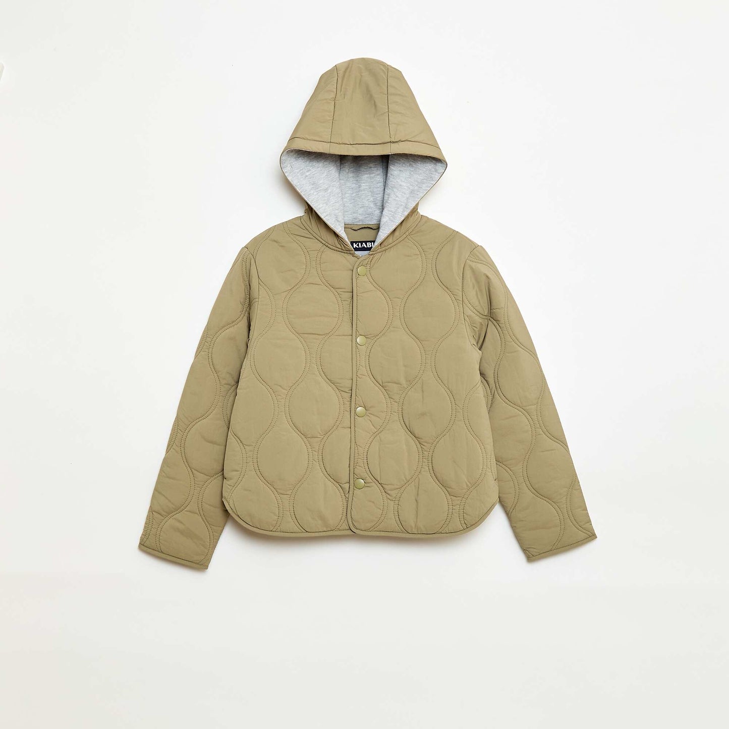 Campera acolchada con capucha VERDE