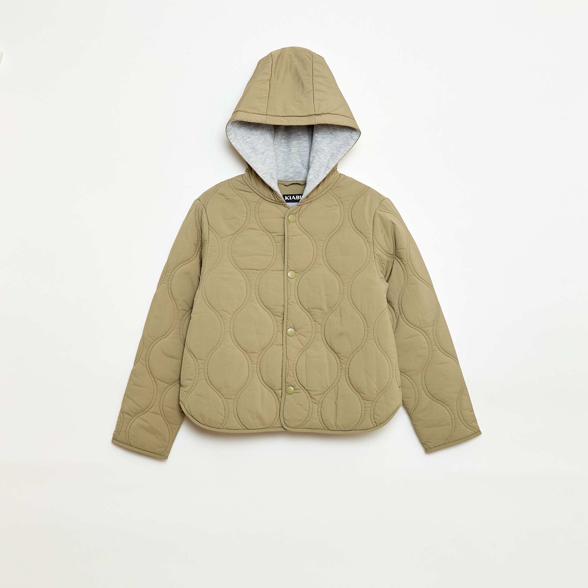 Campera acolchada con capucha VERDE