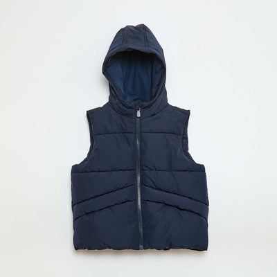 Chaleco acolchado con capucha AZUL