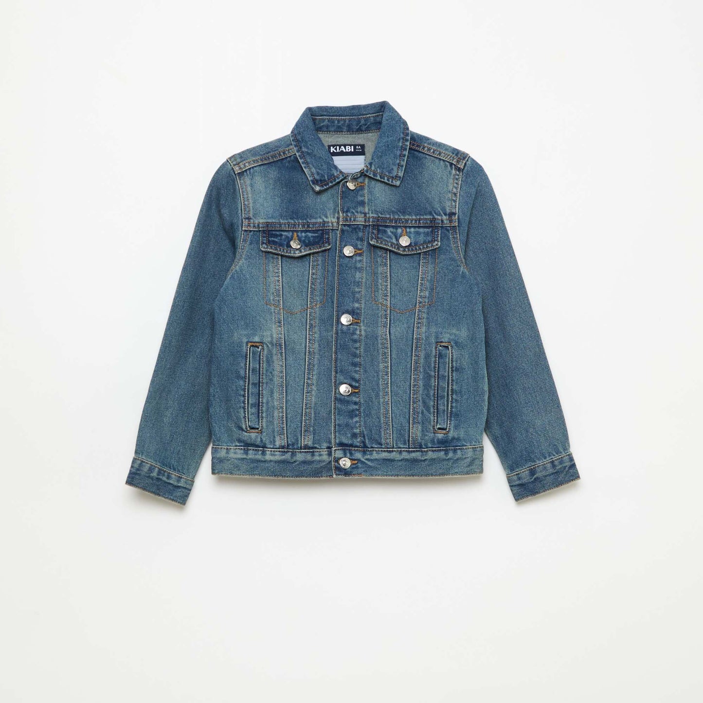 Chaqueta vaquera con abertura abotonada AZUL
