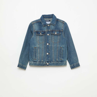 Chaqueta vaquera con abertura abotonada AZUL