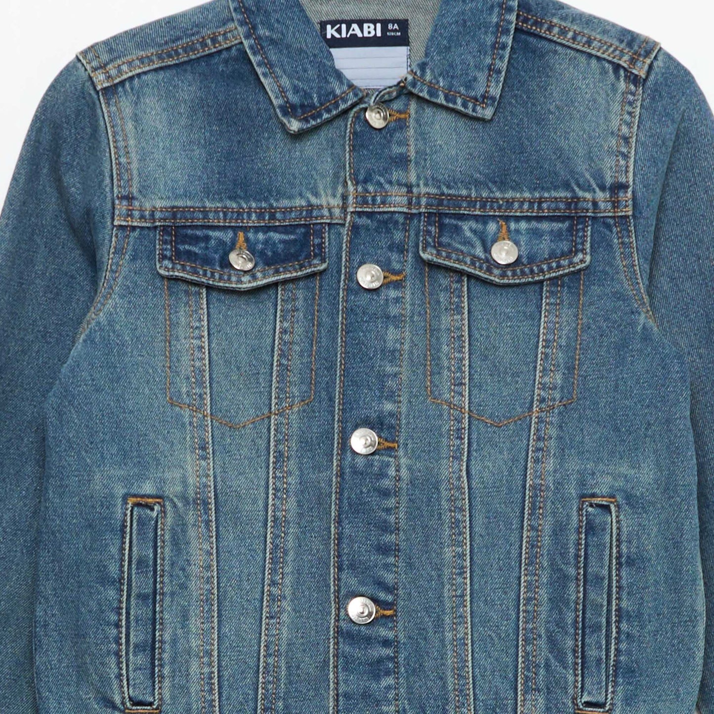 Chaqueta vaquera con abertura abotonada AZUL