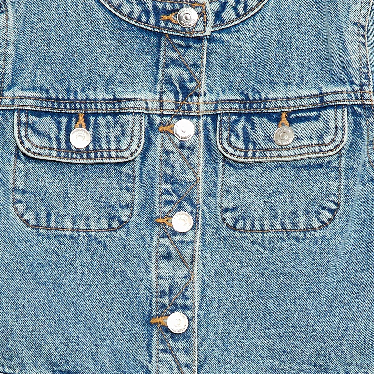 Chaqueta vaquera de cuello redondo AZUL