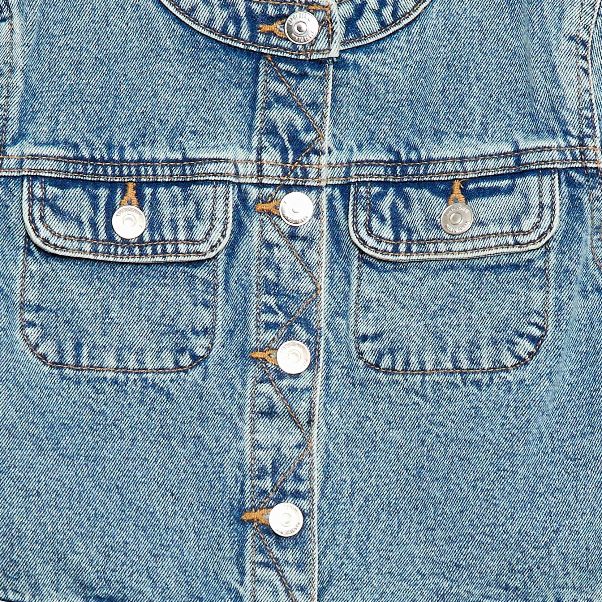 Chaqueta vaquera de cuello redondo AZUL