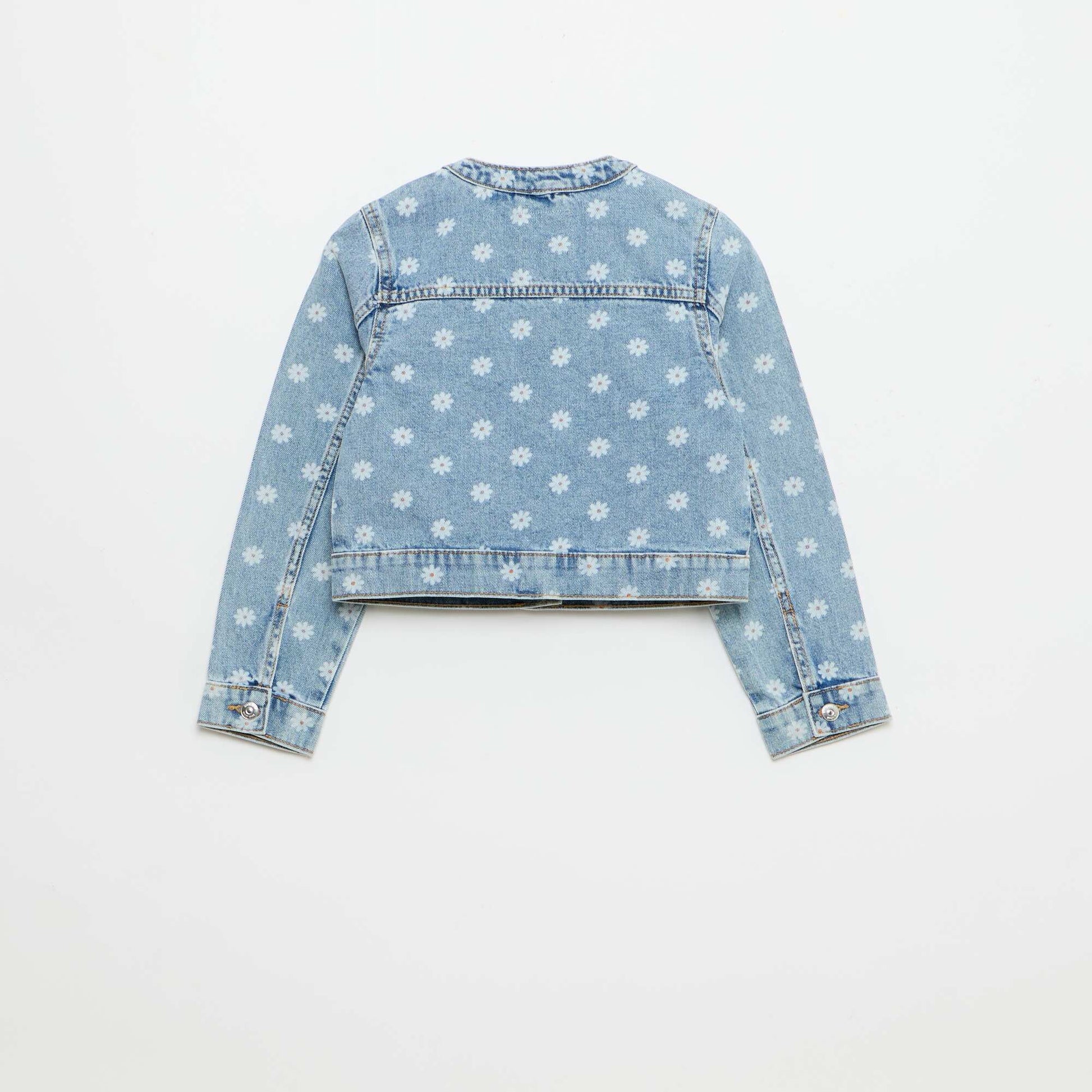 Chaqueta vaquera de cuello redondo AZUL