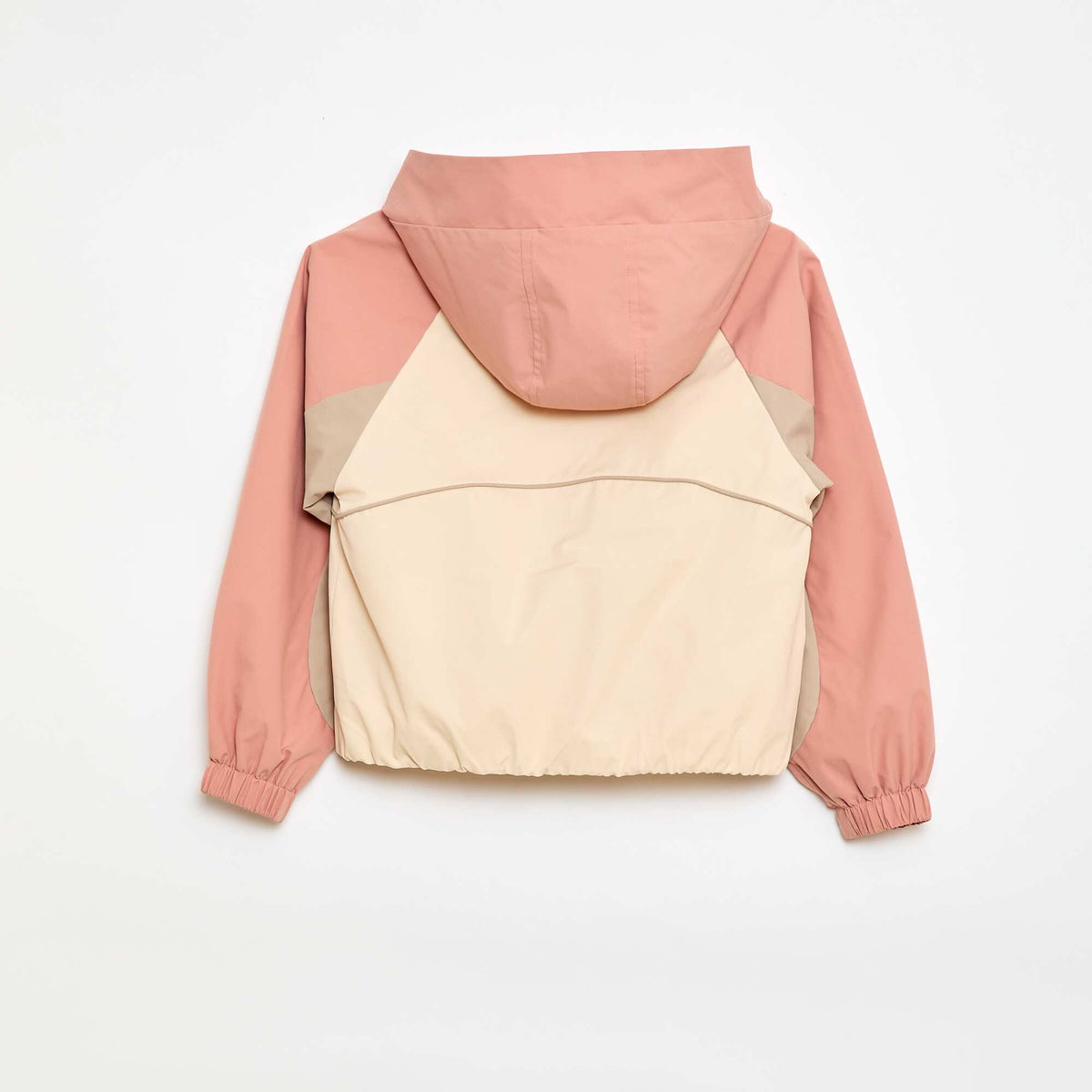 Campera cortavientos con capucha BLANCO