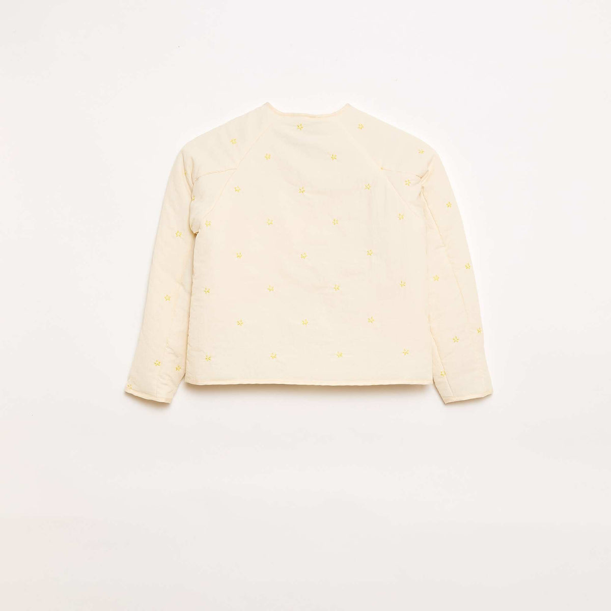 Chaqueta acolchada con motivo bordado BEIGE