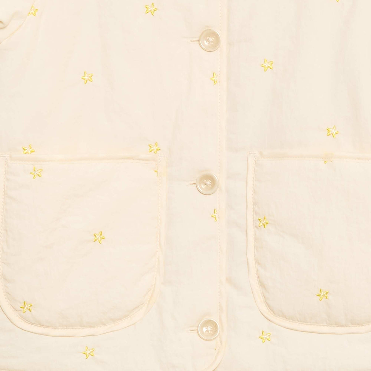 Chaqueta acolchada con motivo bordado BEIGE