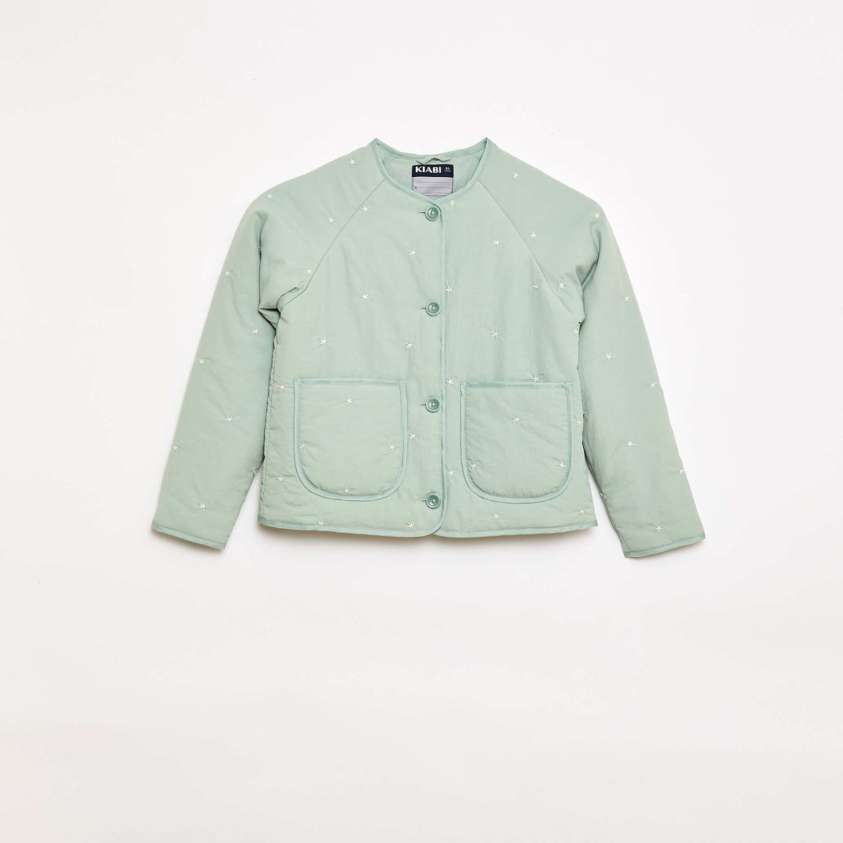 Chaqueta acolchada con motivo bordado VERDE