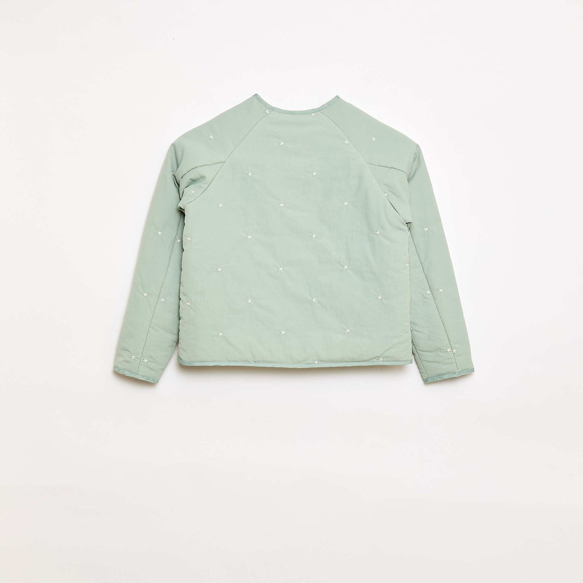 Chaqueta acolchada con motivo bordado VERDE