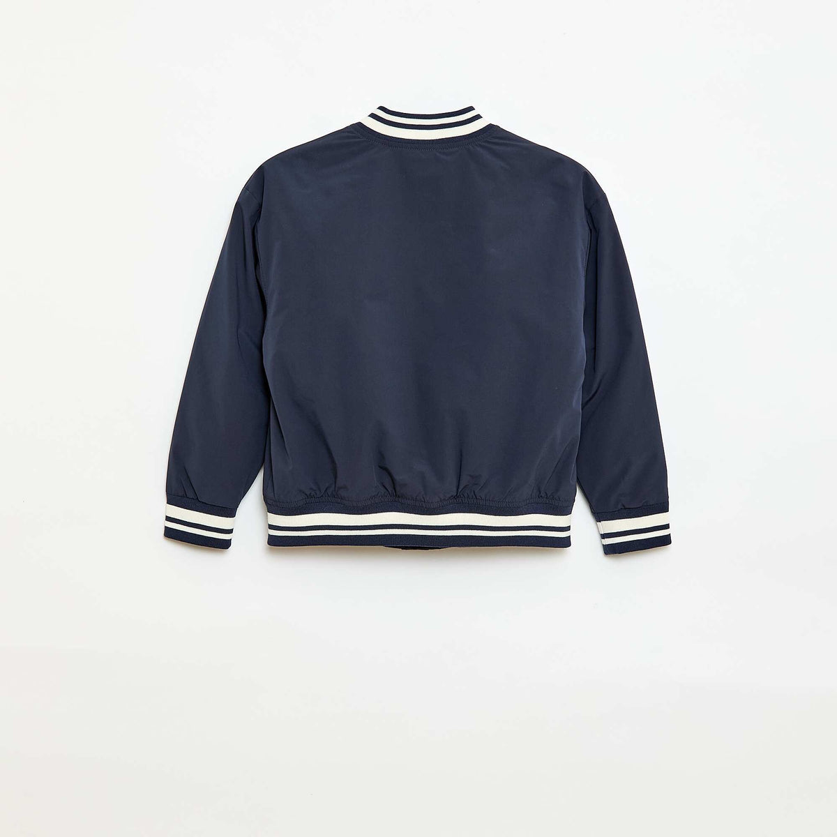 Campera estilo aviador con botones a presión AZUL