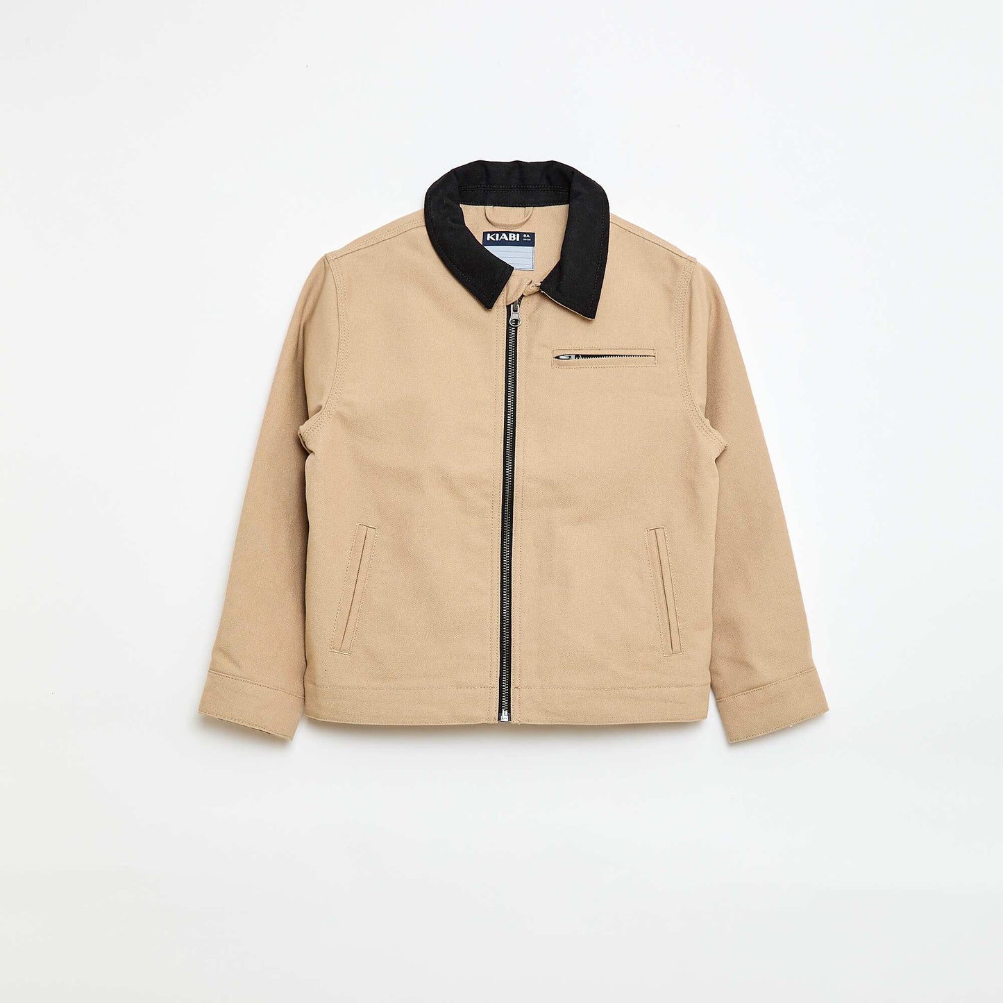 Chaqueta con cremallera estilo workwear BEIGE