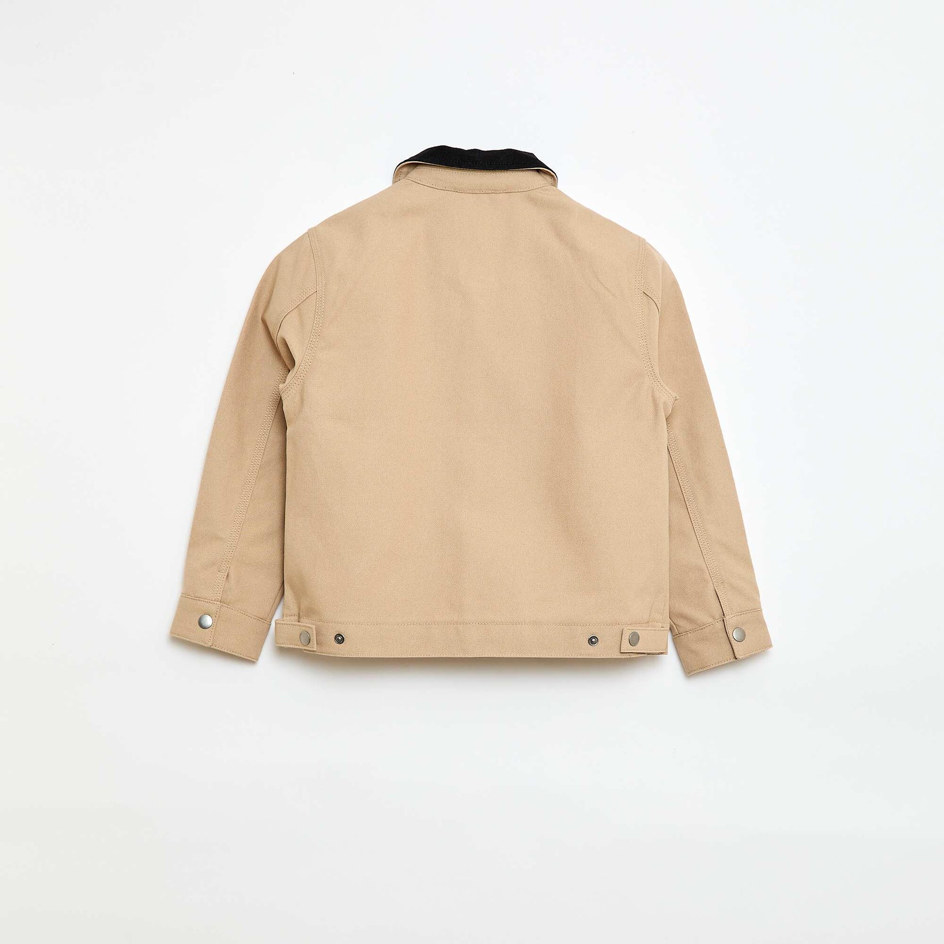 Chaqueta con cremallera estilo workwear BEIGE