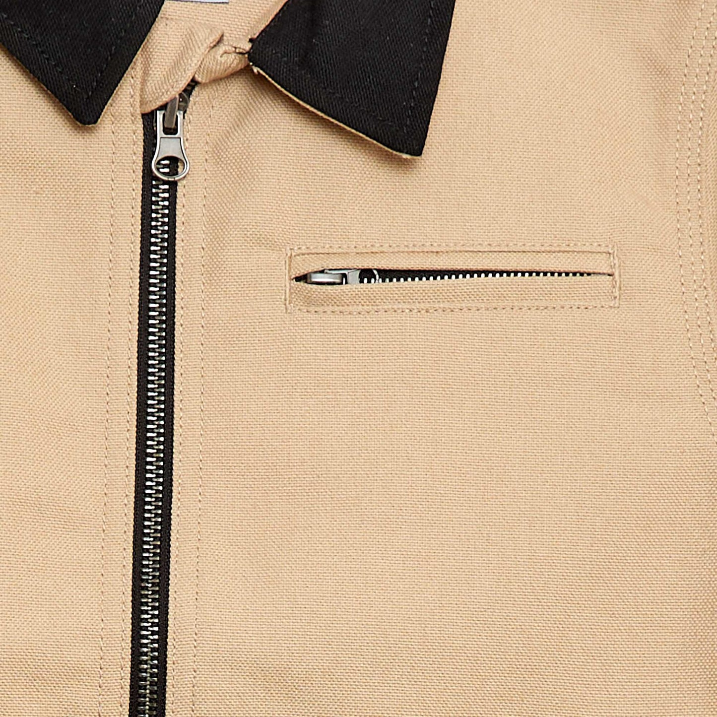 Chaqueta con cremallera estilo workwear BEIGE