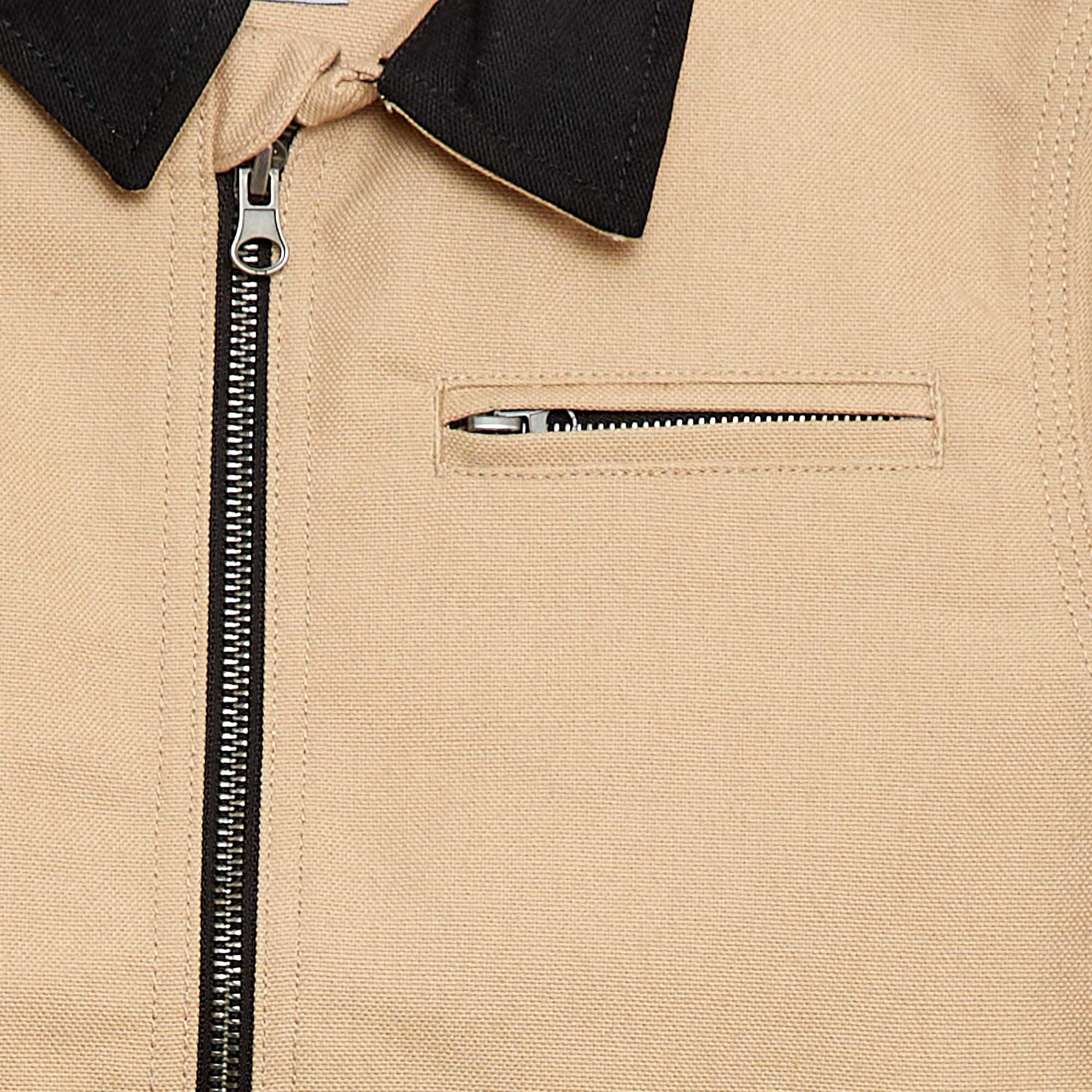 Chaqueta con cremallera estilo workwear BEIGE