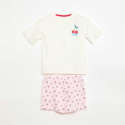 Conjunto de pijama corto - 2 piezas BLANCO