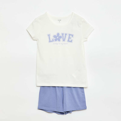 Pack pijama corto - 2 piezas BLANCO