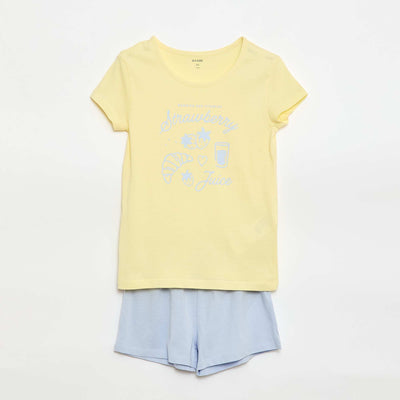 Pack pijama corto - 2 piezas AMARILLO