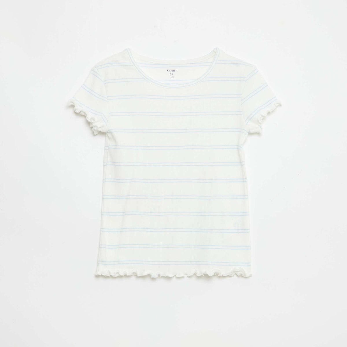 Pack de pijama camiseta + pantalón corto en canalé de algodón BLANCO