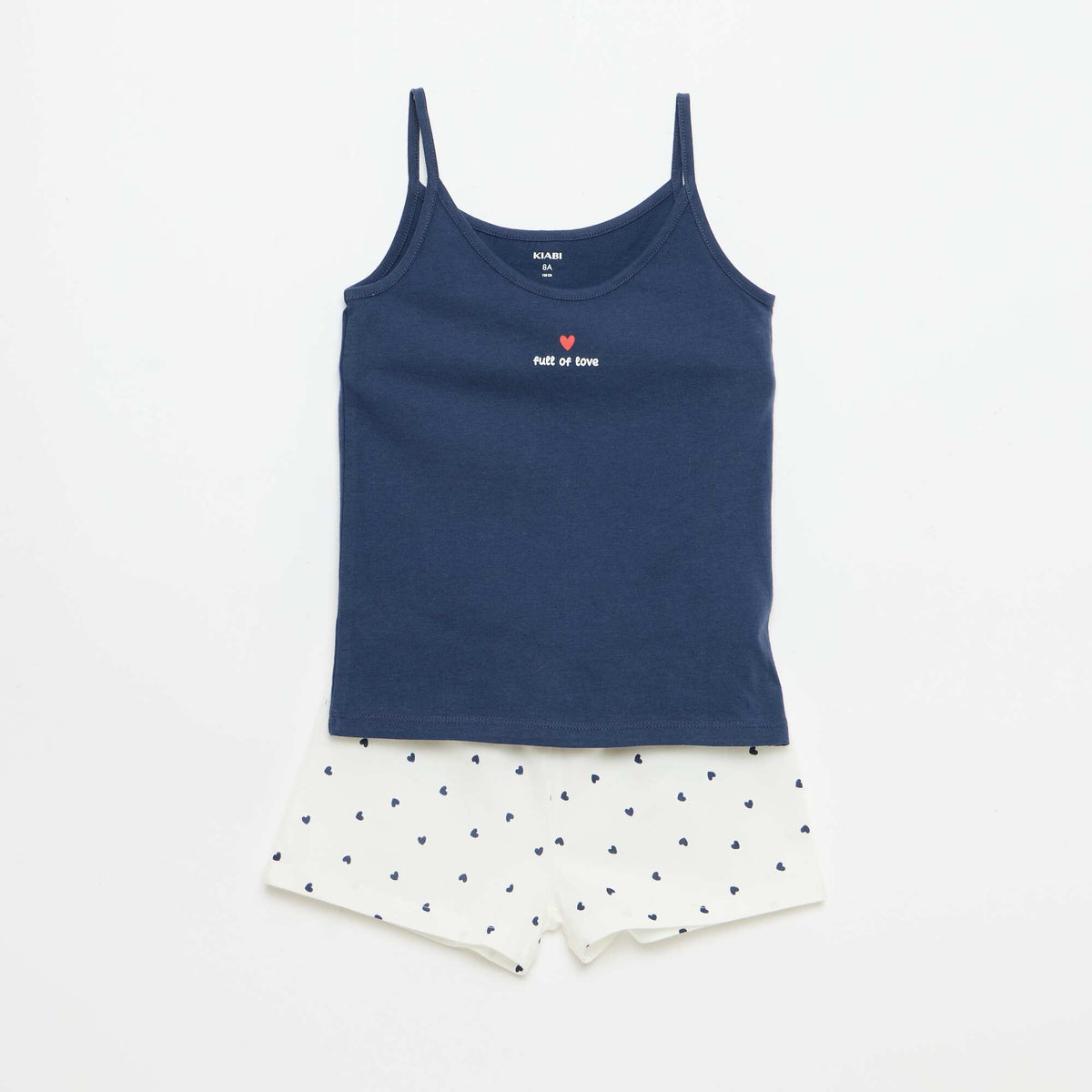 Conjunto pijama corto camiseta de tirantes + Pantalón corto - 2 piezas AZUL
