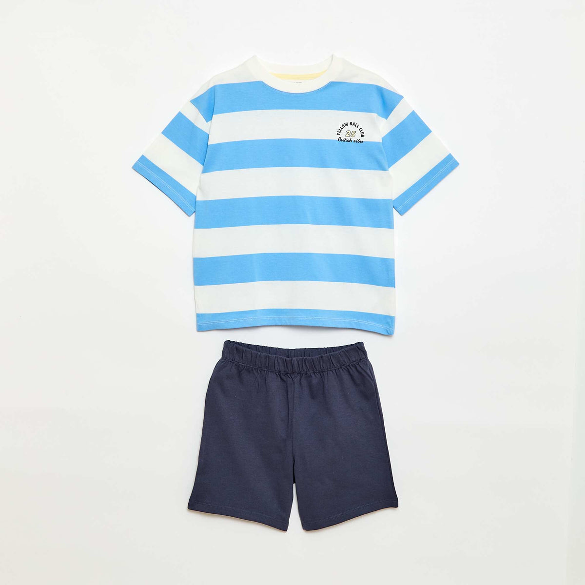 Conjunto de pijama corto camiseta + pantalón corto - 2 piezas AZUL