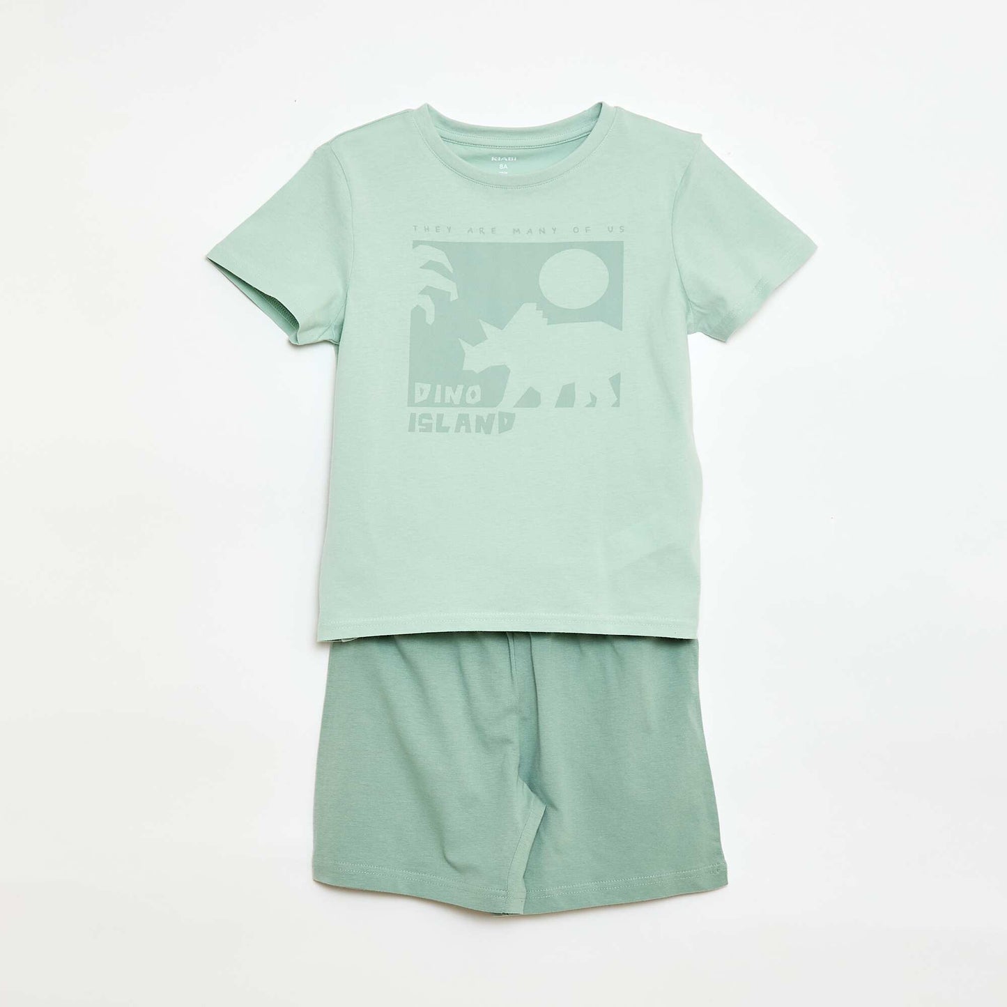 Pijama de 2 piezas Pantalón corto + camiseta VERDE