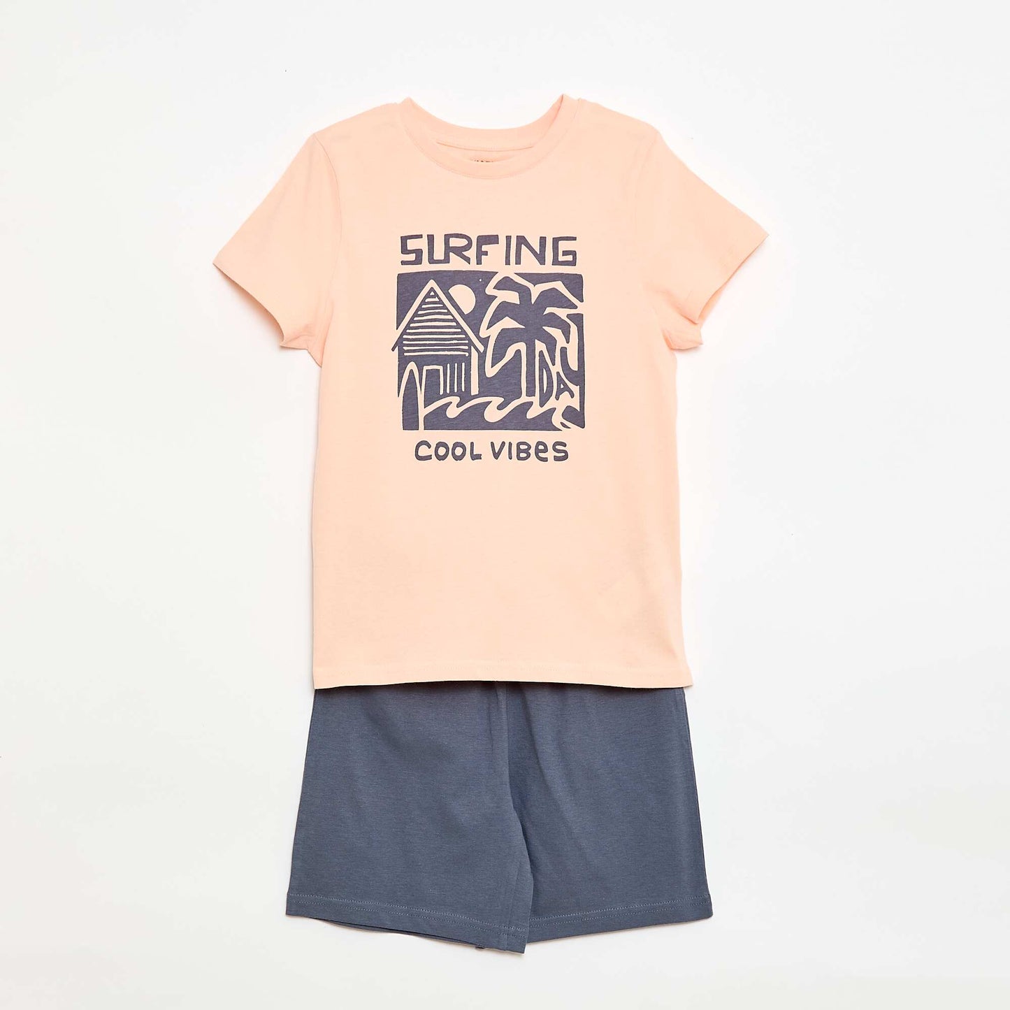 Pijama de 2 piezas Pantalón corto + camiseta NARANJA
