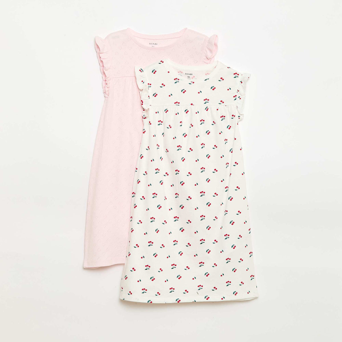Conjunto de 2 camisones de manga corta BLANCO