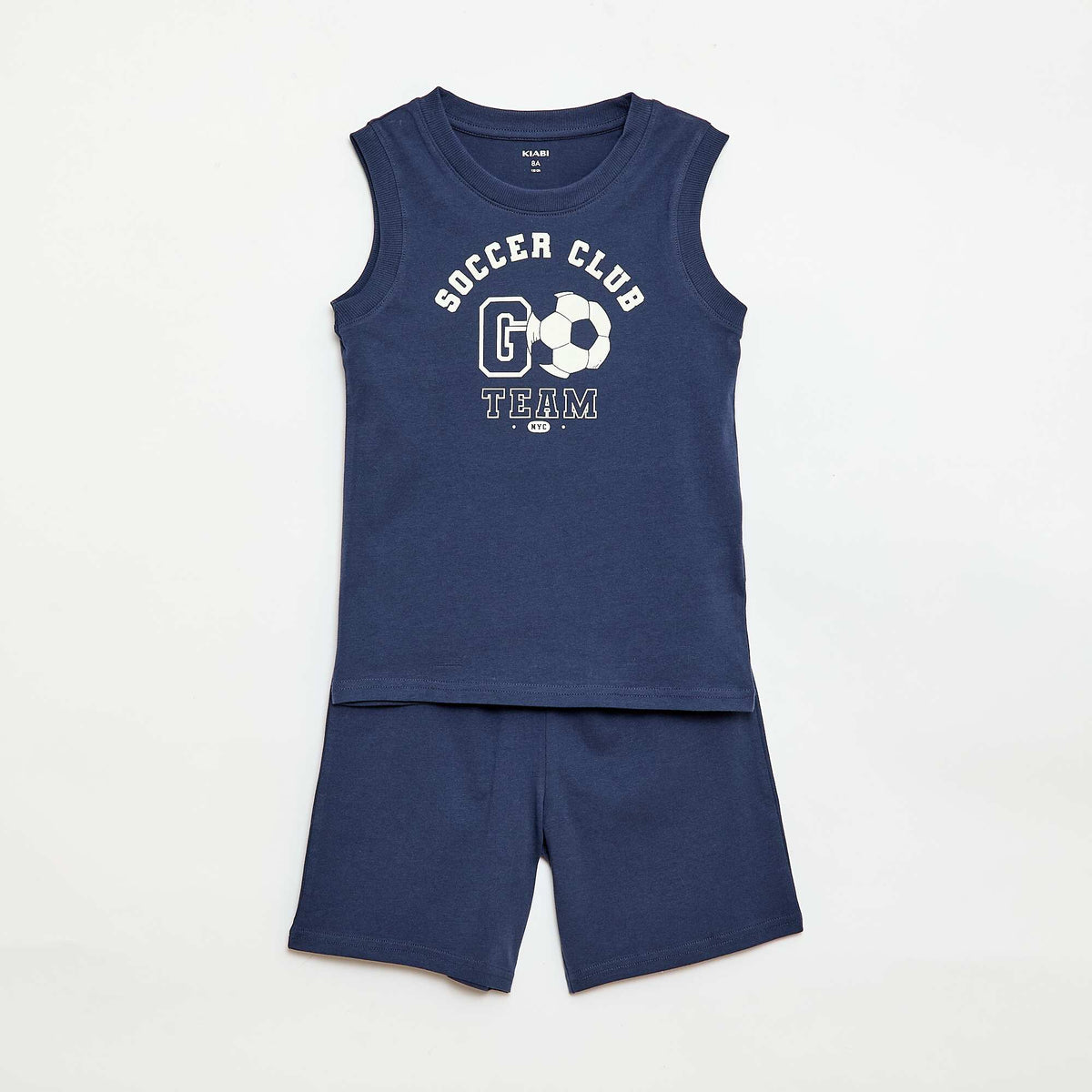 Pijama corto de 2 piezas: camiseta de tirantes y pantalón corto AZUL