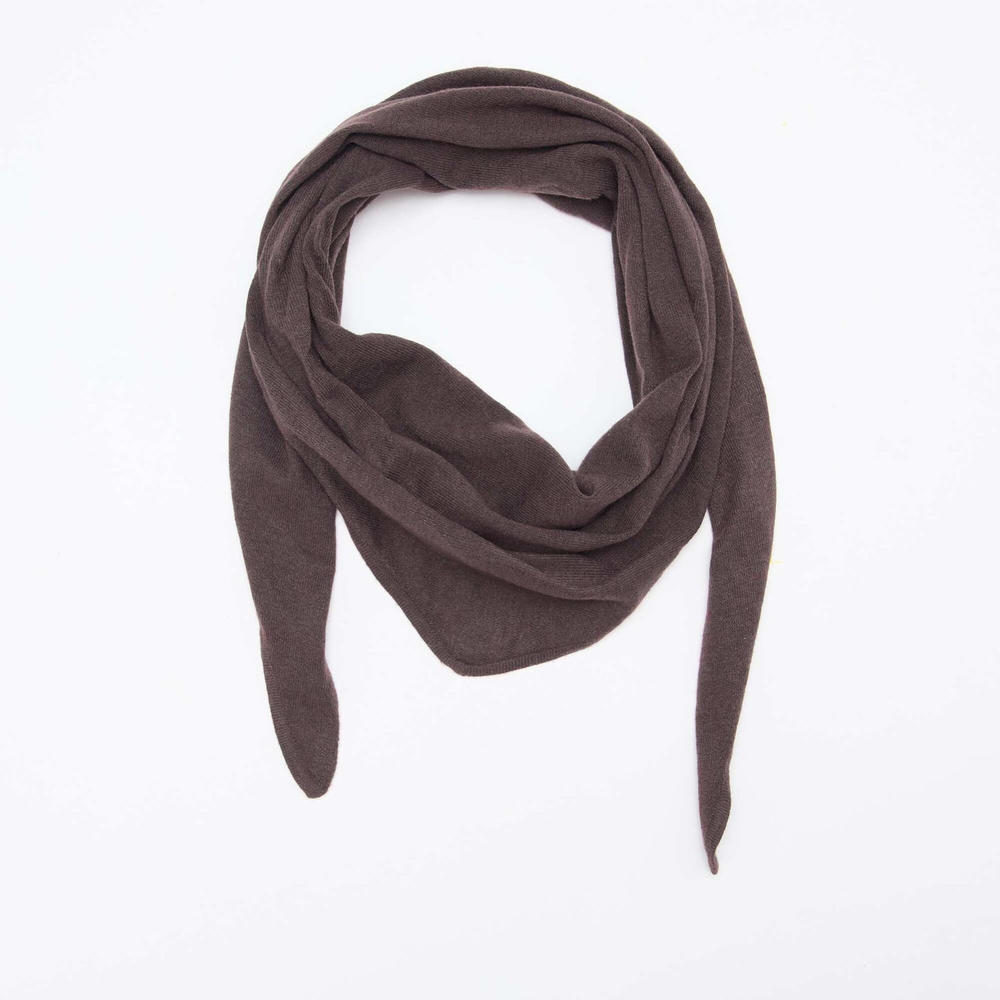 Pañuelo bufanda triangular para anudar MARRON