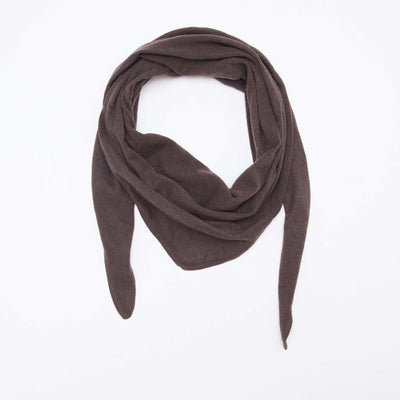 Pañuelo bufanda triangular para anudar MARRON