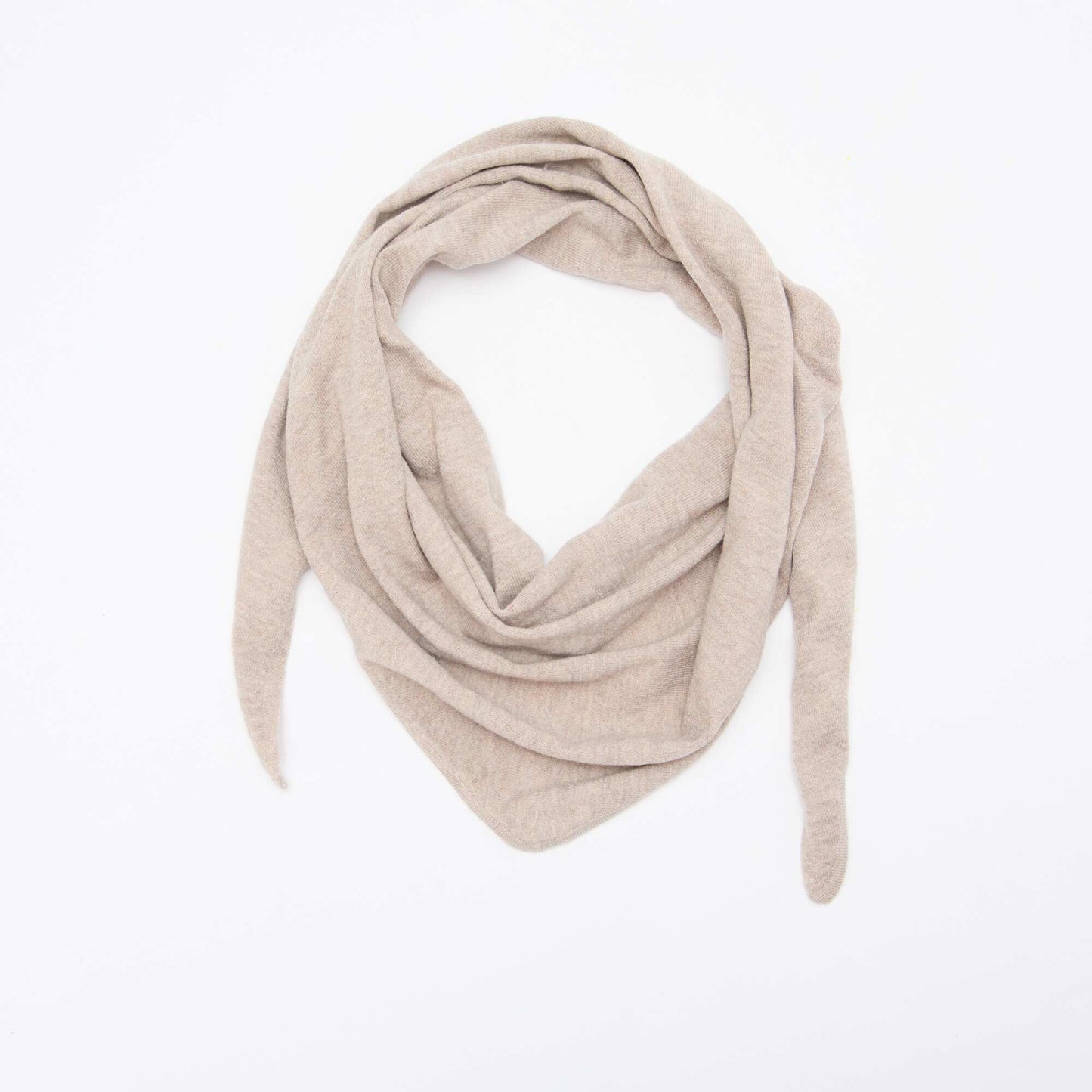 Pañuelo bufanda triangular para anudar BEIGE