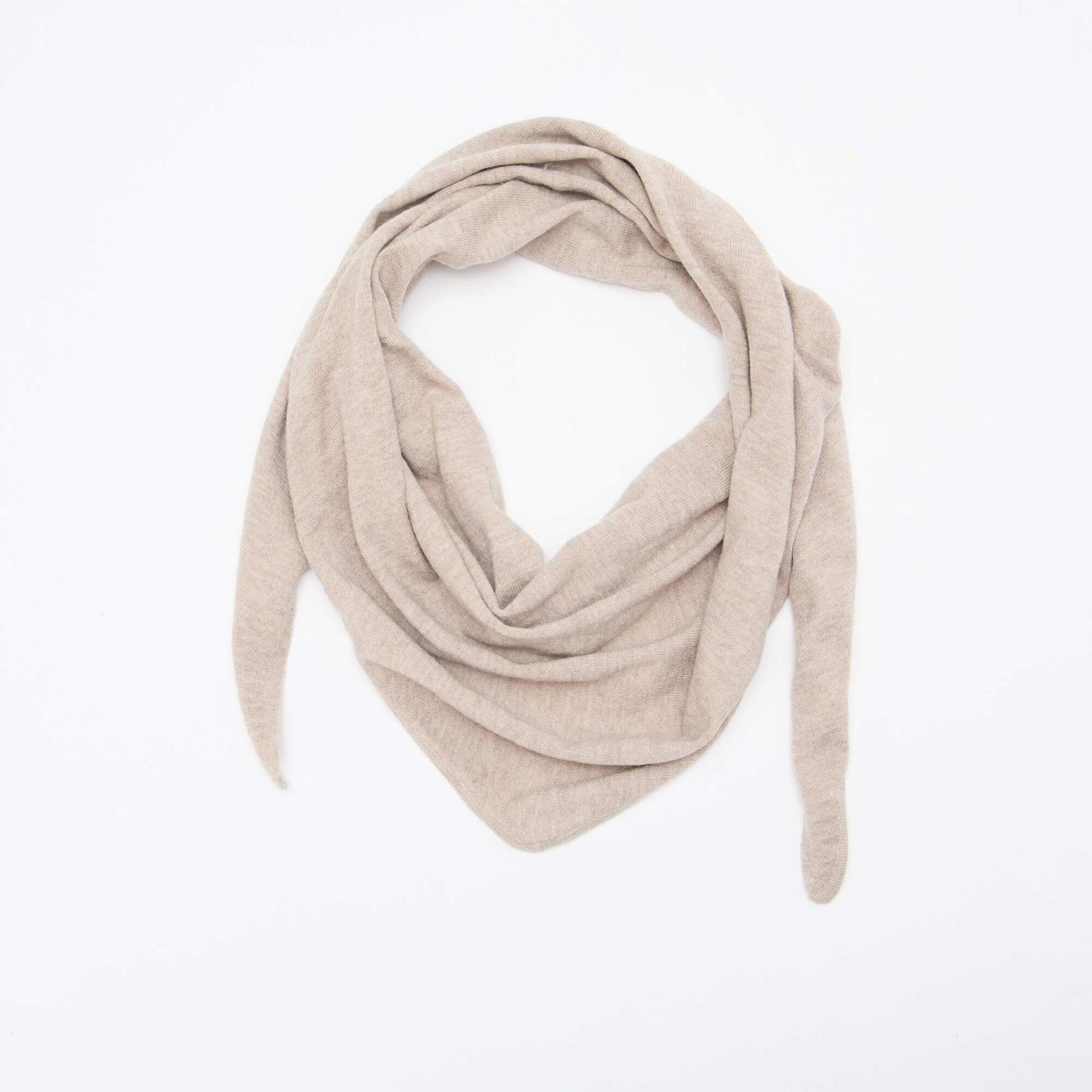 Pañuelo bufanda triangular para anudar BEIGE