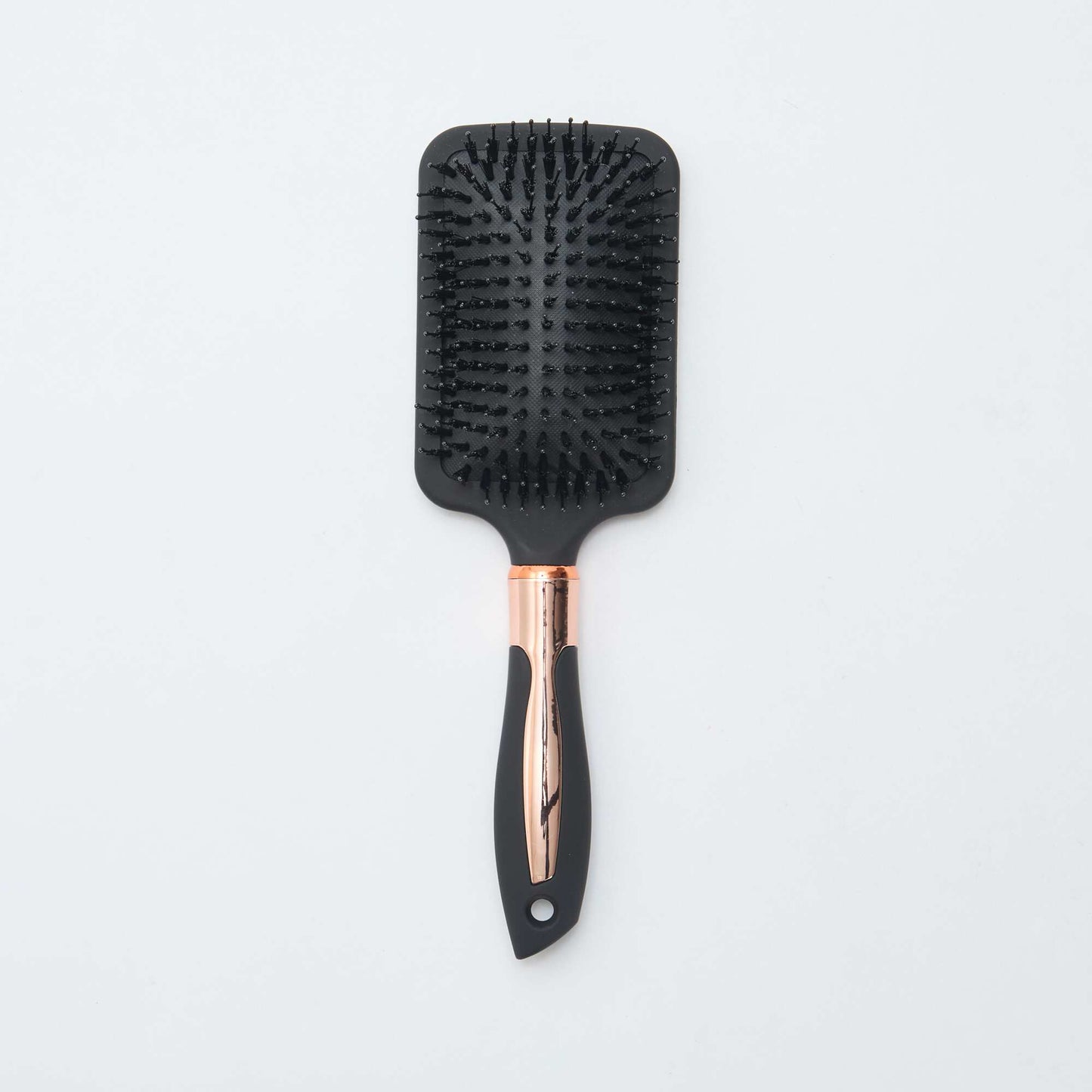 Cepillo para el cabello cuadrado con mango iridiscente NEGRO
