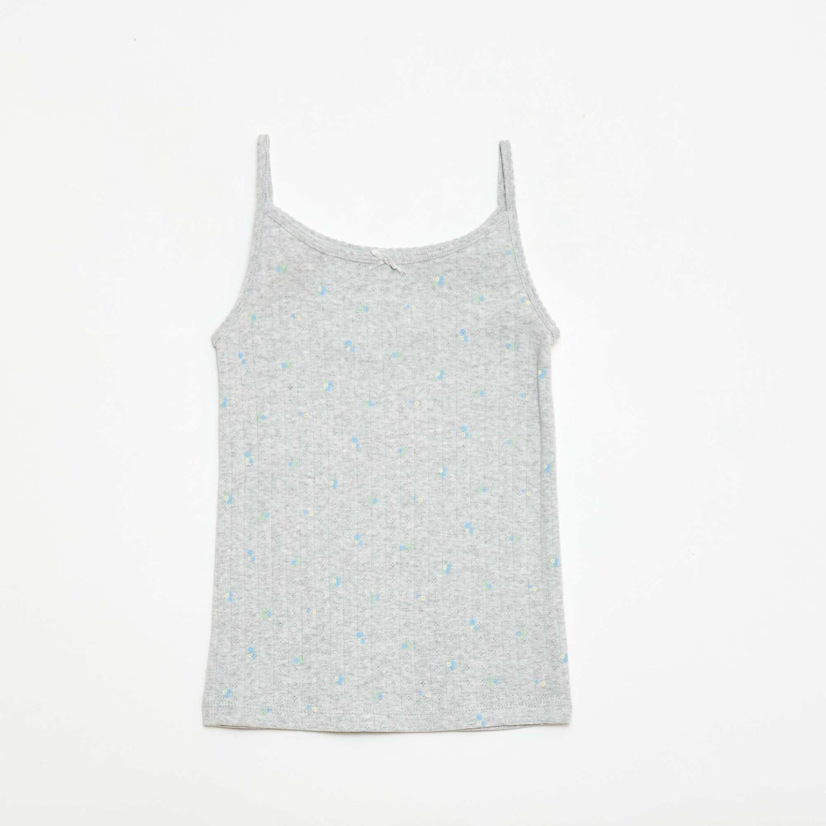 Pack pijama corto camiseta de tirantes + pantalón corto con estampado - 2 piezas GRIS
